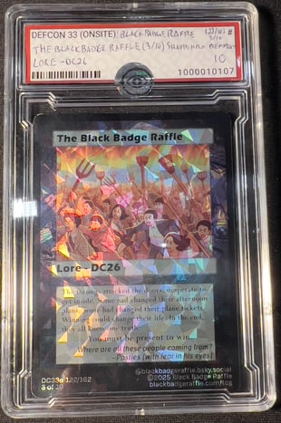 THE BLACK BADGE RAFFLE SHARDS HOLO (3/10) - Grade 10