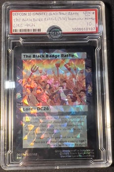 THE BLACK BADGE RAFFLE SHARDS HOLO (122/162) (3/10) - Grade 10