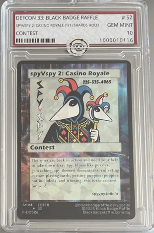 SPYVSPY 2: CASINO ROYALE (1/1) SHARDS HOLO - Grade 10