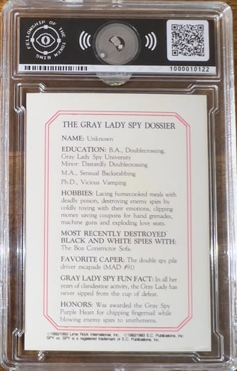 Back of card