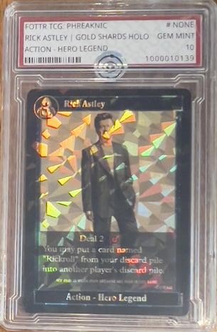 RICK ASTLEY | GOLD SHARDS HOLO - Grade 10