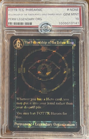FELLOWSHIP OF THE TOKEN RING | GOLD SHARDS HOLO - Grade 10