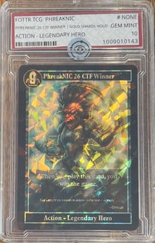 PHREAKNIC 26 CTF WINNER | GOLD SHARDS HOLO - Grade 10